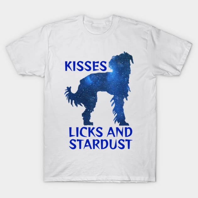 Midnight Blue Sapphire Milky Way Galaxy Chinese Crested Dog -  Kisses Licks And Stardust T-Shirt by Courage Today Designs